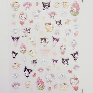 ⭐4/$15 Dessert Sanrio 5D Embossed Nail Art Stickers